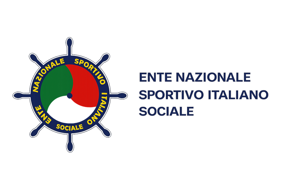Timone di ENSI con la denominazione Ente Nazionale Sportivo Italiano Sociale su fondo grigio
