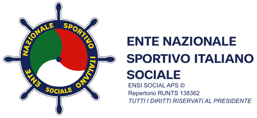 Logo esteso: timone con la scritta Ente Nazionale Sportivo Italiano Sociale e denominazione per esteso